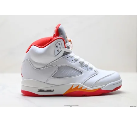 Size 13 - Air Jordan 5 Retro 2025 White and Orange