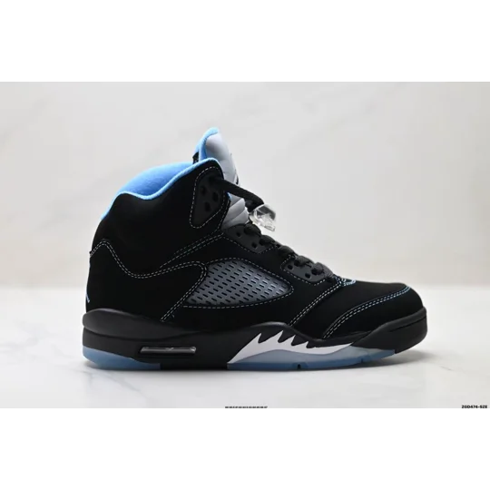 Size 13 - Air Jordan 5 Retro 2025 Black and Light Blue