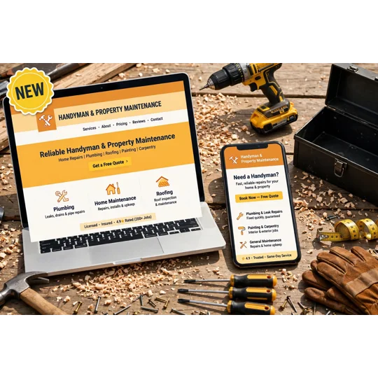 Handyman & Property Maintenance Website - £125 Per Year - SWDS UK
