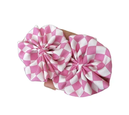 Messy Pink Checkered Piggies