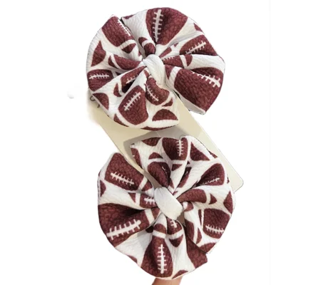 Football Messy Piggie Bows