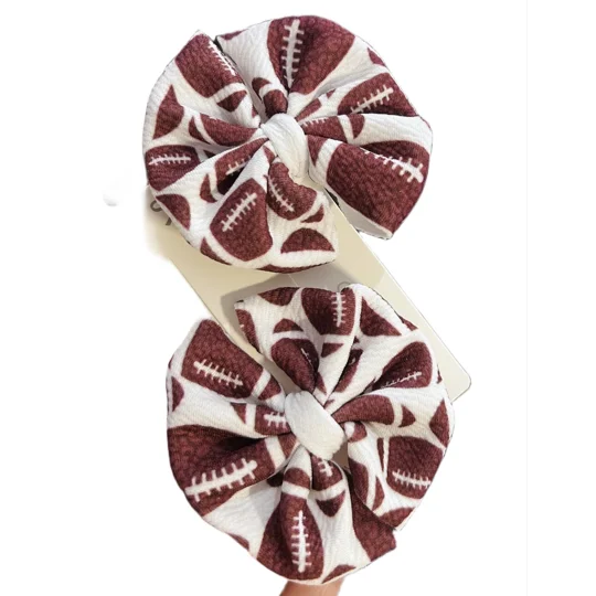 Football Messy Piggie Bows