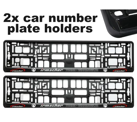 2x GeL Number plate holders for Irmscher car