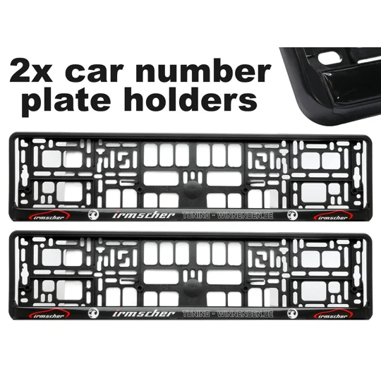 2x GeL Number plate holders for Irmscher car