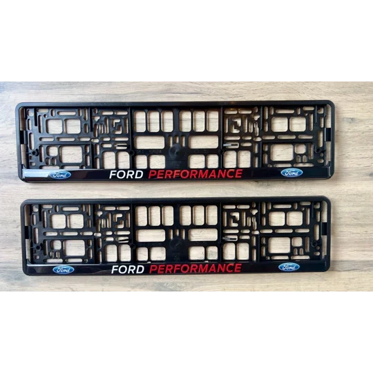 2x GeL Number plate holders for FORD PERFORMANCE RED car