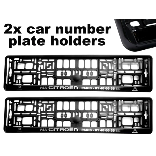 2x GeL Number plate holders for CITROEN car
