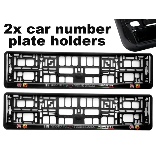 2x GeL Number plate holders for ABARTH car