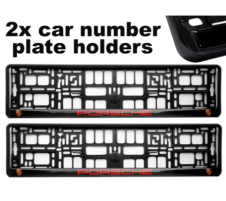 2x GeL Number plate holders for Porsche car