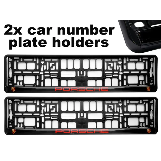 2x GeL Number plate holders for Porsche car