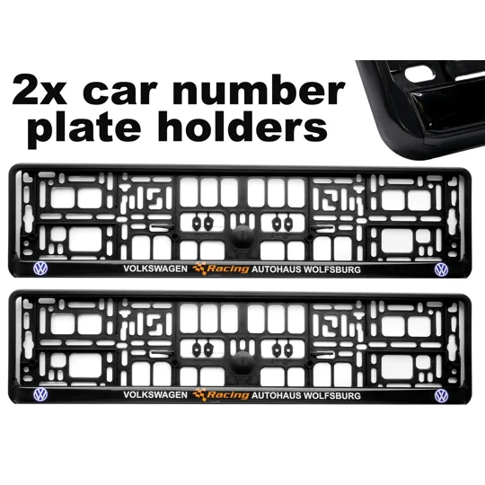 2x GeL Number plate holders for VW RACING car