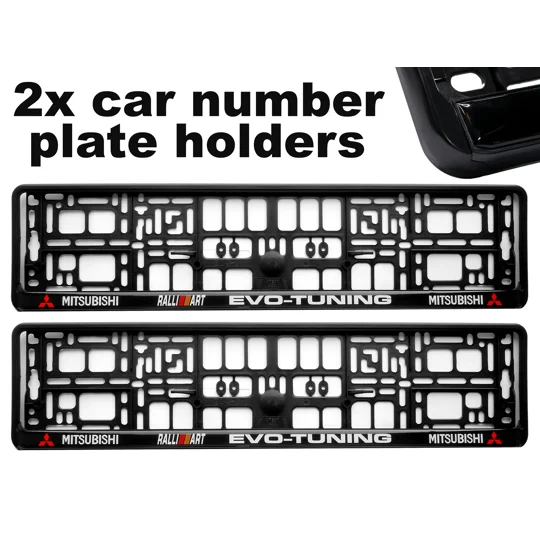 2x GeL Number plate holders for MITSUBISHI car
