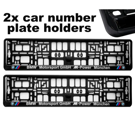 2x GeL Number plate holders for BMW car