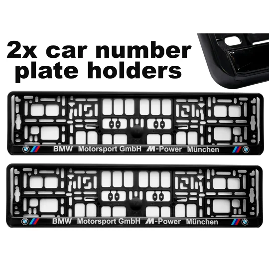 2x GeL Number plate holders for BMW car