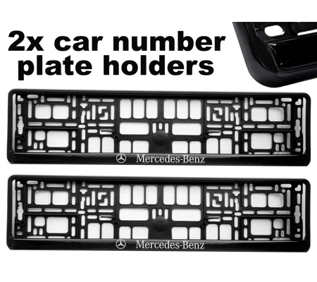 2x GeL Number plate holders for MERCEDES car