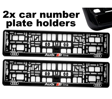 2x GeL Number plate holders for AUDI SLINE car