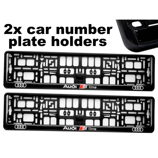 2x GeL Number plate holders for AUDI SLINE car