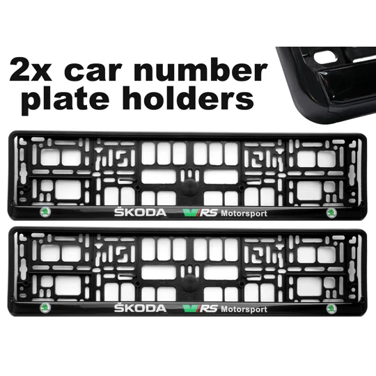 2x GeL Number plate holders for SKODA car