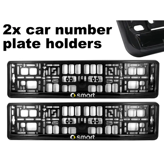 2x GeL Number plate holders for SMART car