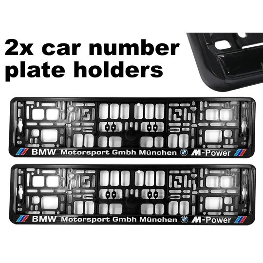 2x GeL Number plate holders for BMW car