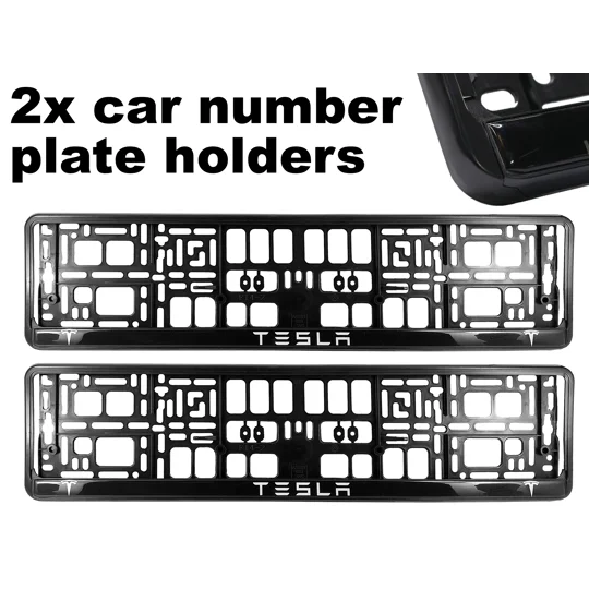 2x GeL Number plate holders for TESLA car