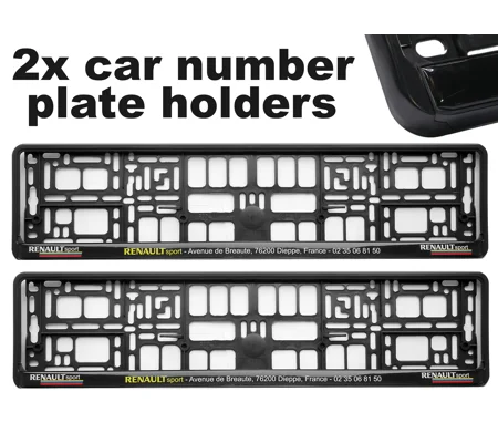 2x GeL Number plate holders for RENAULT car