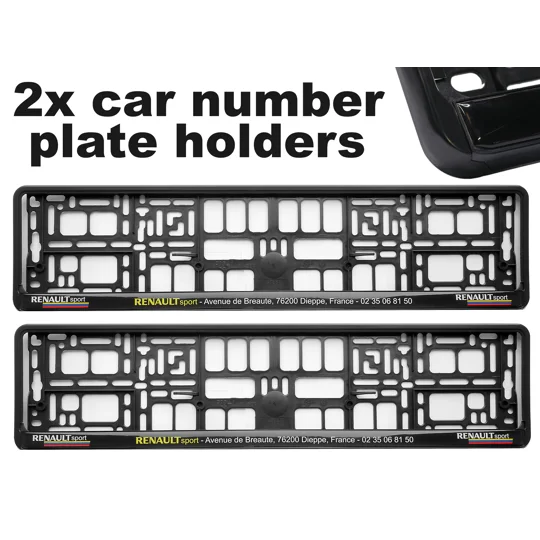 2x GeL Number plate holders for RENAULT car