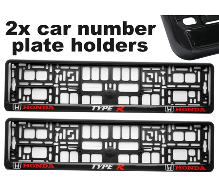2x GeL Number plate holders for Honda Type R car