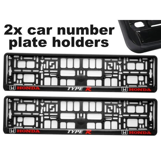 2x GeL Number plate holders for Honda Type R car