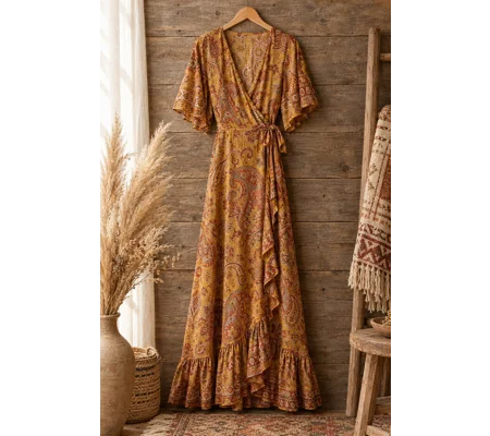 Paisley Prairie Wrap Dress