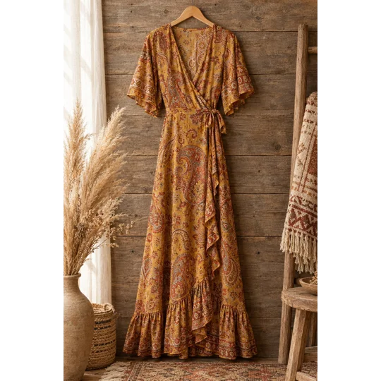 Paisley Prairie Wrap Dress