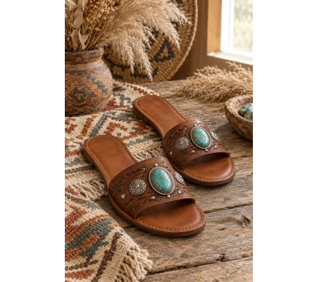 Turquoise Concho Sandals
