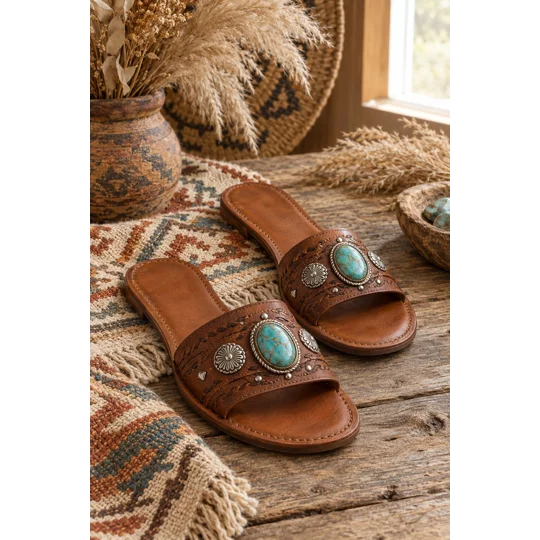 Turquoise Concho Sandals