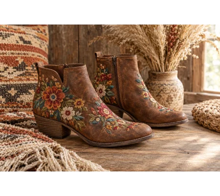 Canyon Embroidered Booties