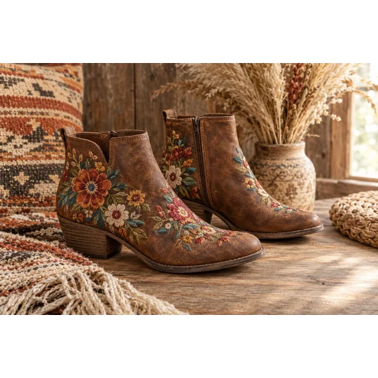 Canyon Embroidered Booties