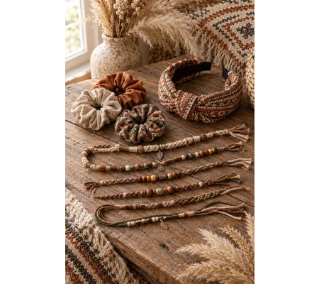 Macramé Hair Wrap Set