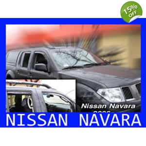 Nissan Navara Crew Cab Yrs 05-09 4 Piece Wind deflectors Heko 24243