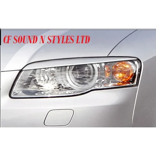 AUDI A4 B7 05-08 Pair Eyebrows Eyelids ''Straight Design'' ABS Plastic