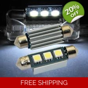 2 x 39mm CANBUS ERROR FREE White SMD Number Plate Bulbs Festoon LED