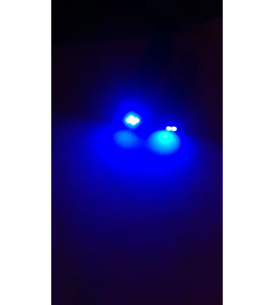 2 x 501 T10 BLUE Wedge White SMD Parking Light & No. Plate Bulbs LED
