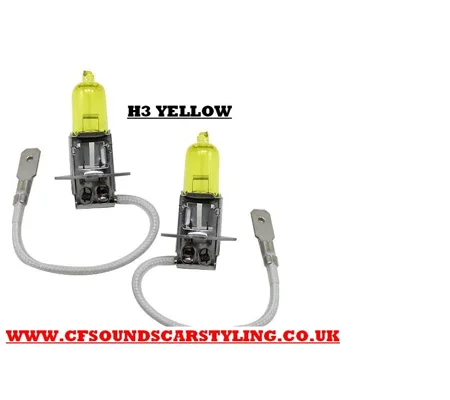 H3 JDM Yellow Bulbs Michiba Gold Vision 55Watt halogen