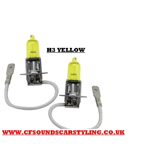 H3 JDM Yellow Bulbs Michiba Gold Vision 55Watt halogen