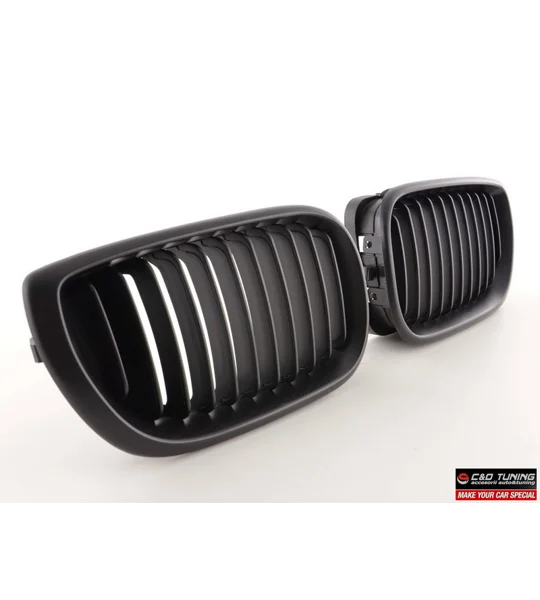 BMW E46 Coupe Yrs 99-02 Prefacelift Black Kidney Grills
