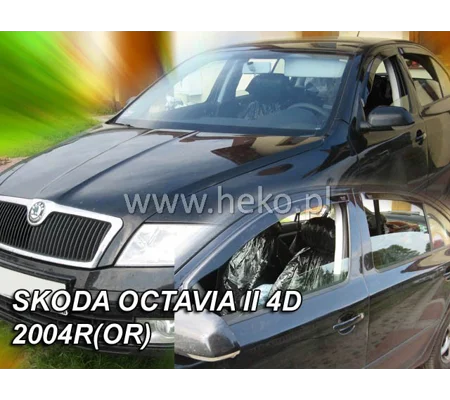 Skoda Octavia MK2 Yrs 03-12 Brand New Heko4 Piece Wind Deflectors