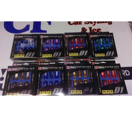 D1 SPEC LUG NUTS M12X 1.5 20PCS FOR HONDA FORD TOYOTA ALL COLOURS