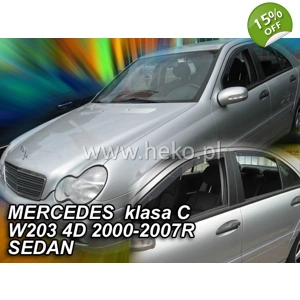 Mercedes C Class W203 Yrs 01-07 Brand New Heko 4 Piece Wind Deflectors 23267