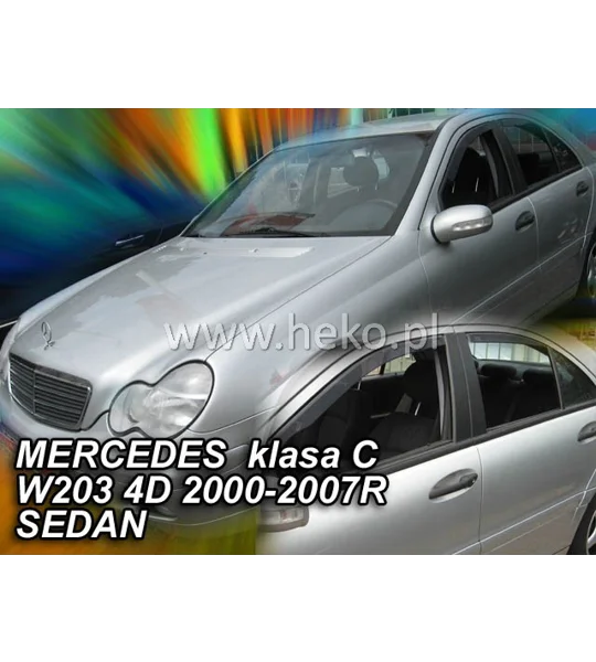 Mercedes C Class W203 Yrs 01-07 Brand New Heko 4 Piece Wind Deflectors 23267