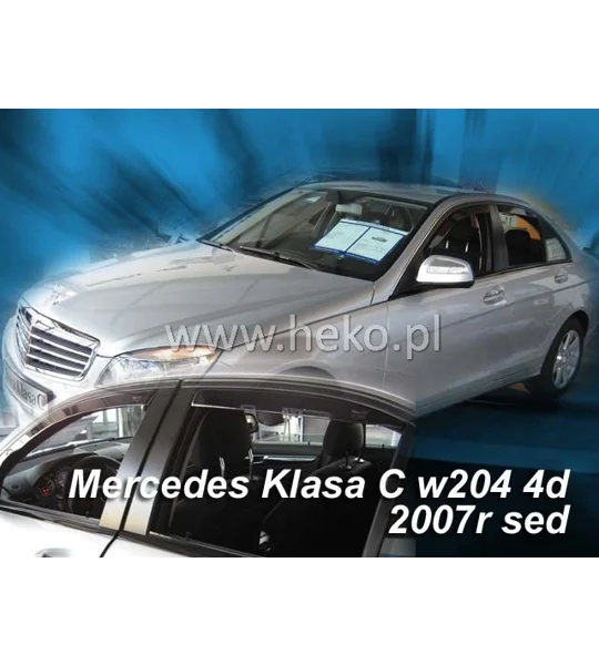 Mercedes C Class W204 Yrs 08-14 Brand New Heko 4 Piece Wind Deflectors 23258