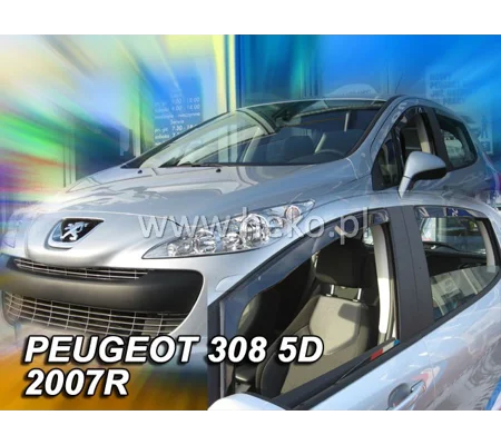 Peugeot 308 Yrs 07-13 5drs Brand New Heko 4 Piece Wind Deflectors 26132