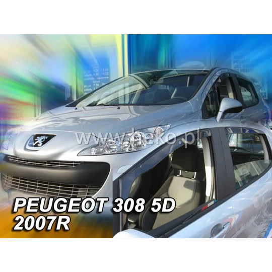 Peugeot 308 Yrs 07-13 5drs Brand New Heko 4 Piece Wind Deflectors 26132