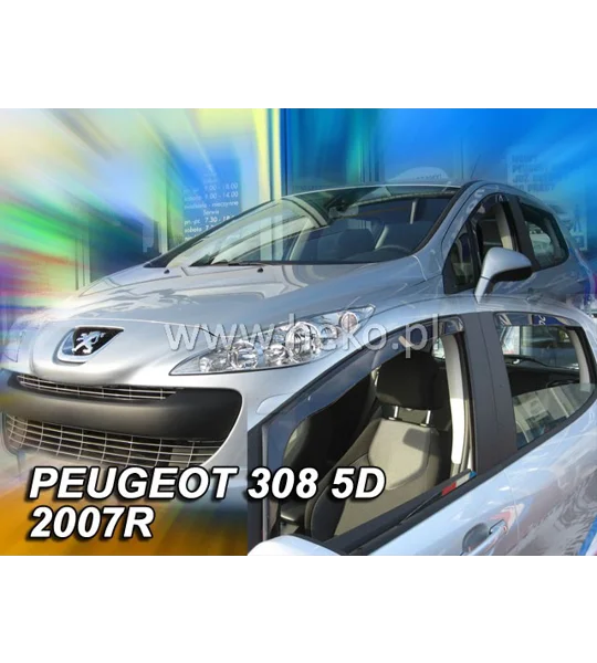 Peugeot 308 Yrs 07-13 5drs Brand New Heko 4 Piece Wind Deflectors 26132